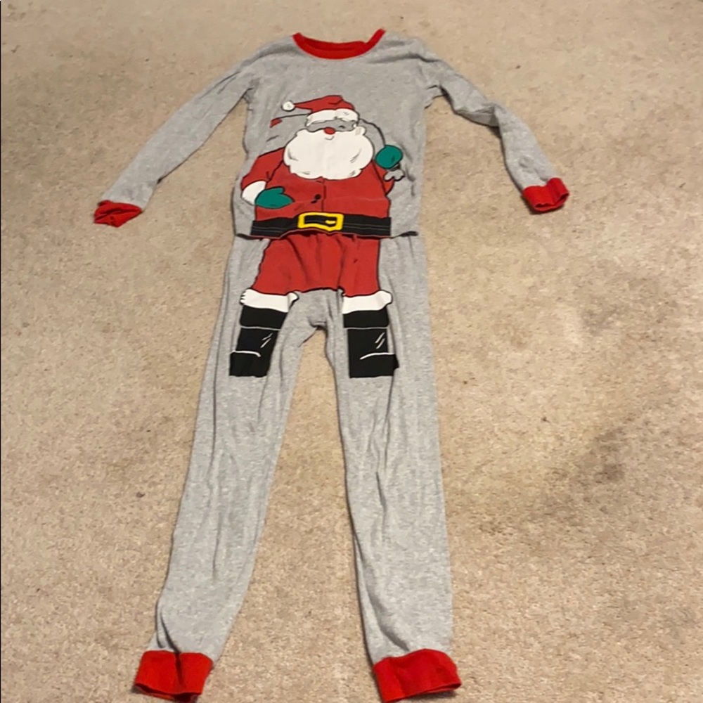 Boys/girls two piece Santa pajamas